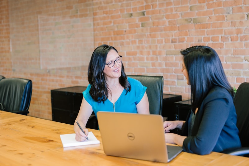 Professional meeting between recruiter and candidate